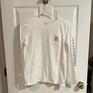 White Long Sleeve T-Shirt with Logo